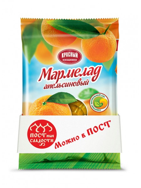 Мармелад фас. Апельсиновый с соком 300г*16 Кр.Пищевик